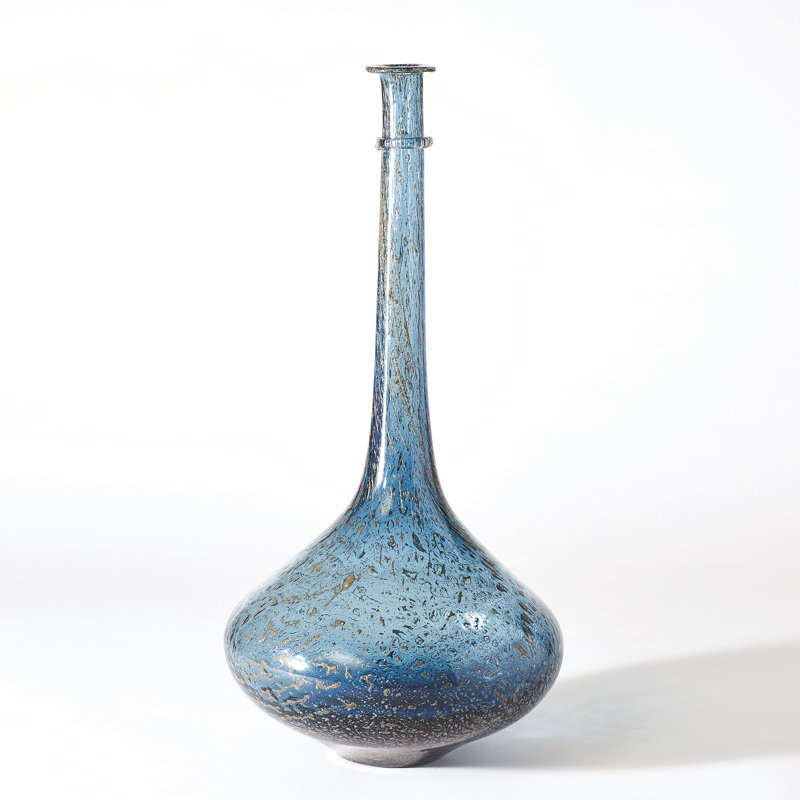 Studio A Pompeii Blue 18.5" Glass Table Vase & Reviews Perigold